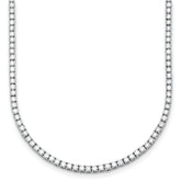 14k White Gold 6 carat Lab Grown Diamond VS/SI+ G+ Complete 18 inch Graduated Tennis Necklace